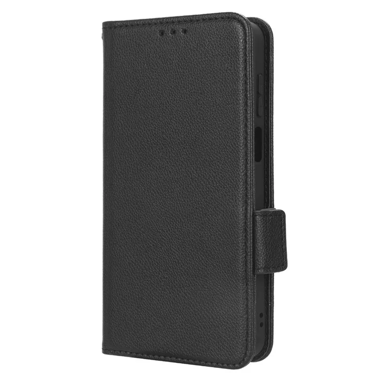 Для Motorola Moto G 5G (2023) Litchi Texture PU Leather Wallet Anti-drop Smartphone Case Flip Stand Phone Cover - Black
