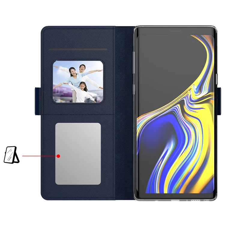 For ZTE Axon 50 Ultra Mirror Design Magnetic PU Leather Stand Phone Case Card Slot Phone Cover Shell - Black