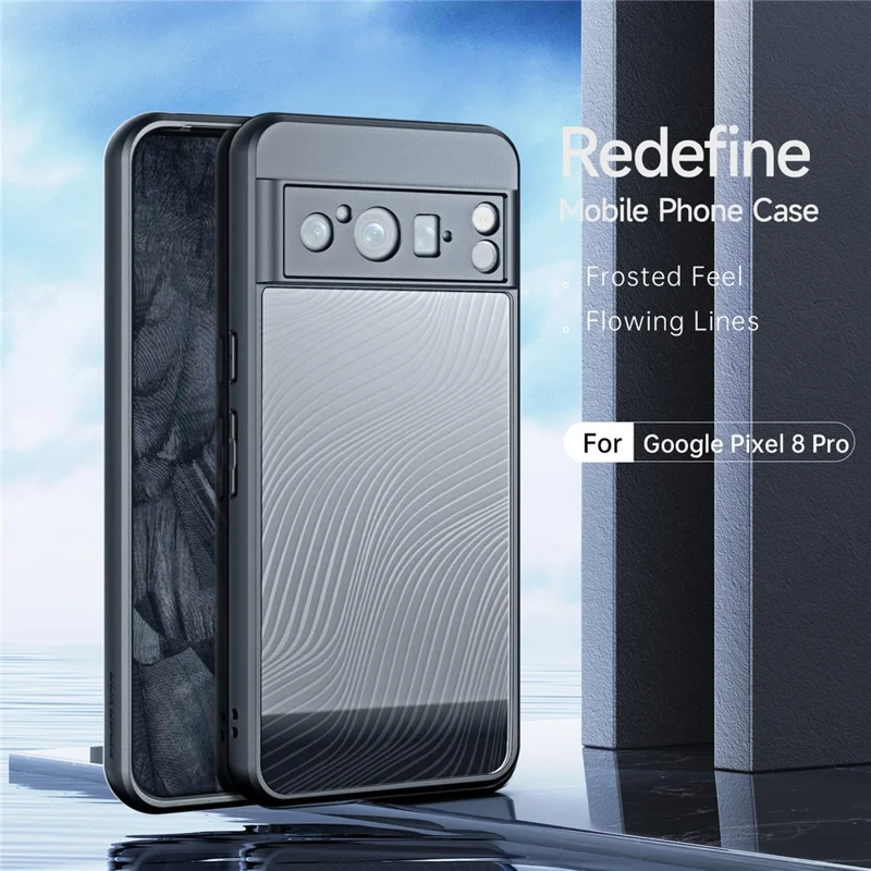 DUX DUCIS Aimo Series Matte Case for Google Pixel 8 Pro TPU+PC Protective Phone Cover (REACH Certification) - Black