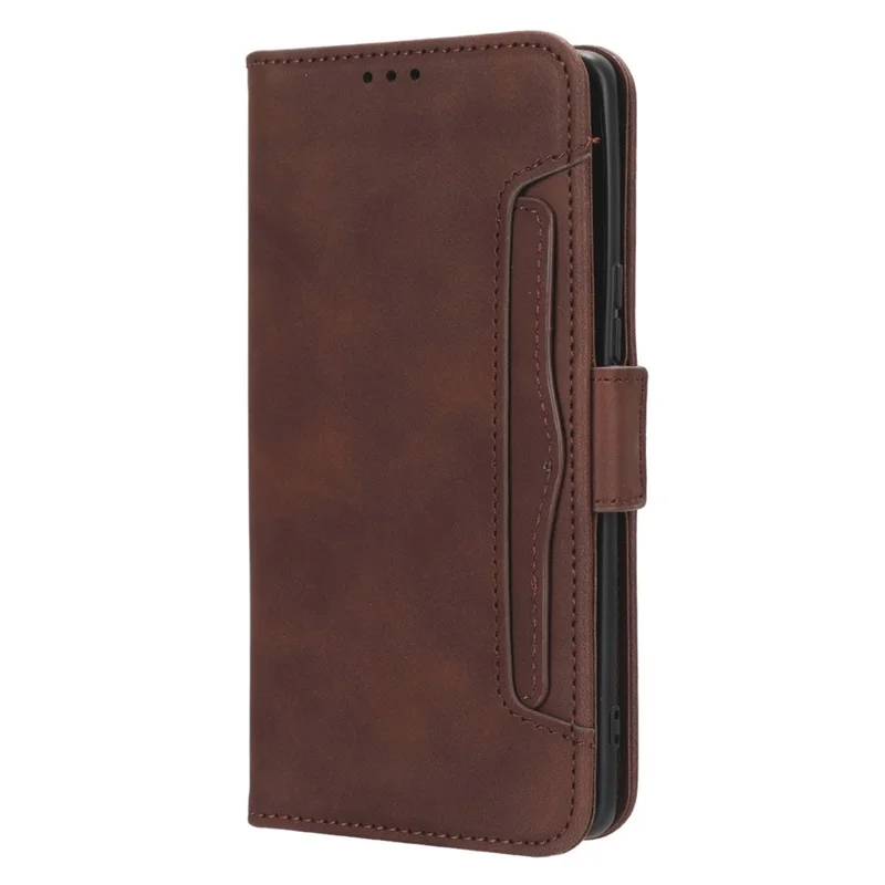 For vivo Y78+ 5G / Y78 5G / V29 Lite 5G Multiple Card Slots PU Leather Wallet Case Stand Phone Cover - Brown