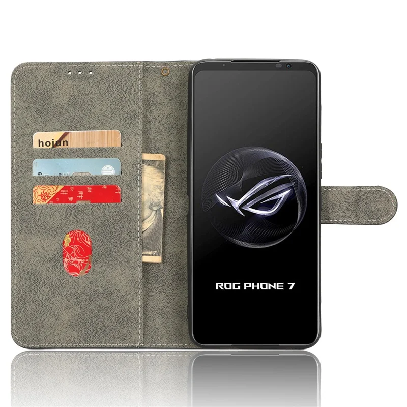 For Asus ROG Phone 7 5G Phone Wallet Case RFID Blocking Stand Phone Cover with Strap - Green