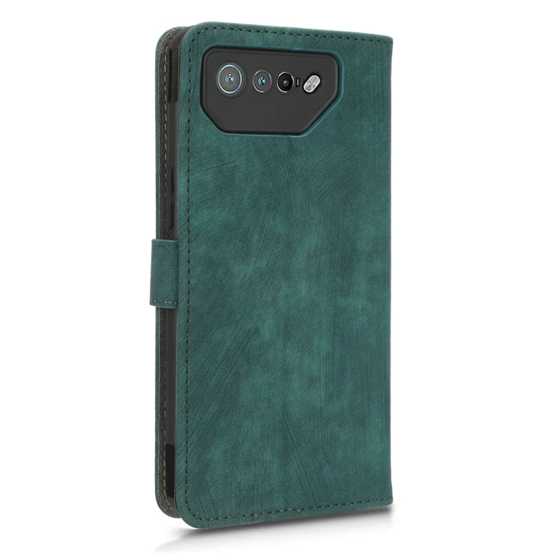For Asus ROG Phone 7 5G Phone Wallet Case RFID Blocking Stand Phone Cover with Strap - Green