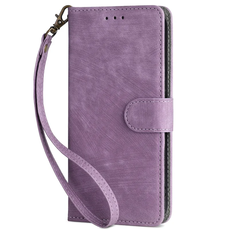 For Asus ROG Phone 7 5G Phone Wallet Case RFID Blocking Stand Phone Cover with Strap - Purple