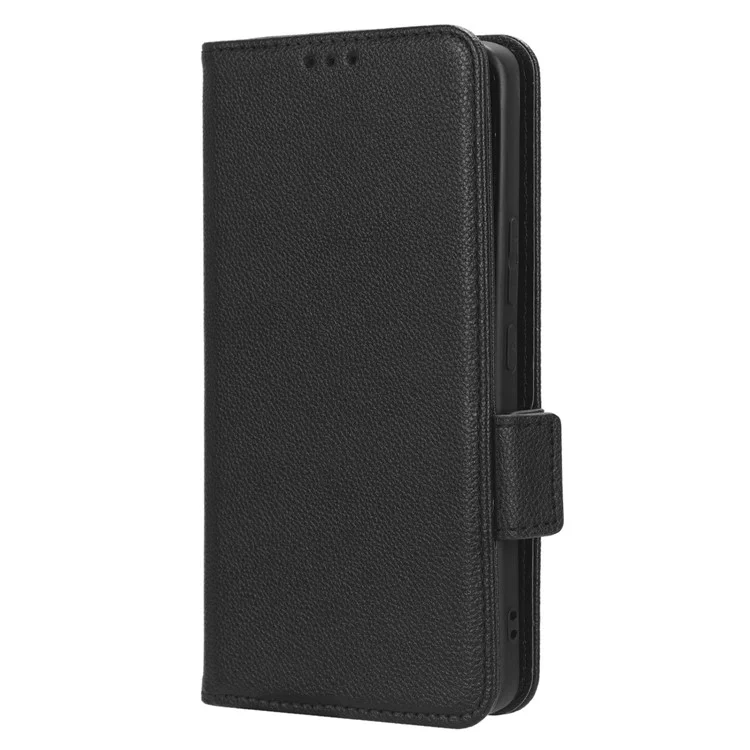 For Xiaomi 13 Ultra Anti-drop Phone Case Litchi Texture Stand PU Leather Wallet Phone Flip Cover - Black