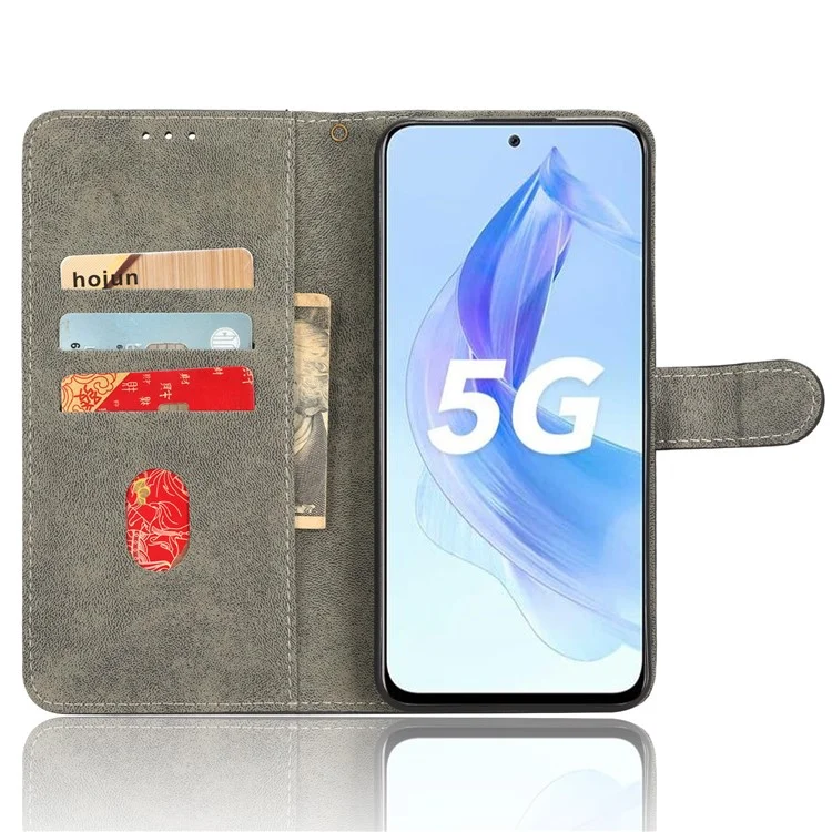 For Honor 90 Lite 5G / X50i 5G Funda de Cartera de Piel de PU con Bloqueo RFID con Soporte y Correa - Negro