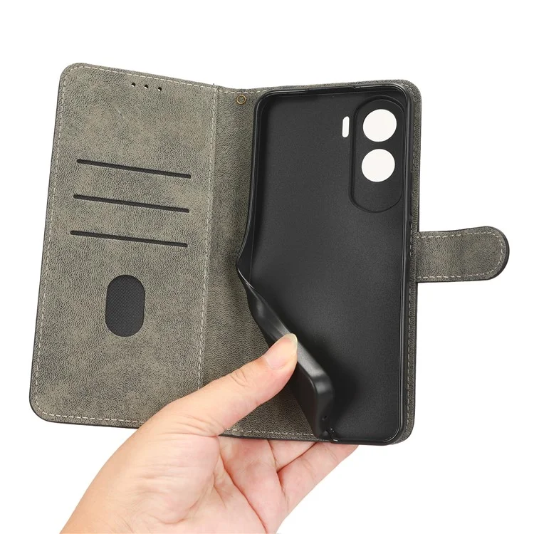 For Honor 90 Lite 5G / X50i 5G Funda de Cartera de Piel de PU con Bloqueo RFID con Soporte y Correa - Negro
