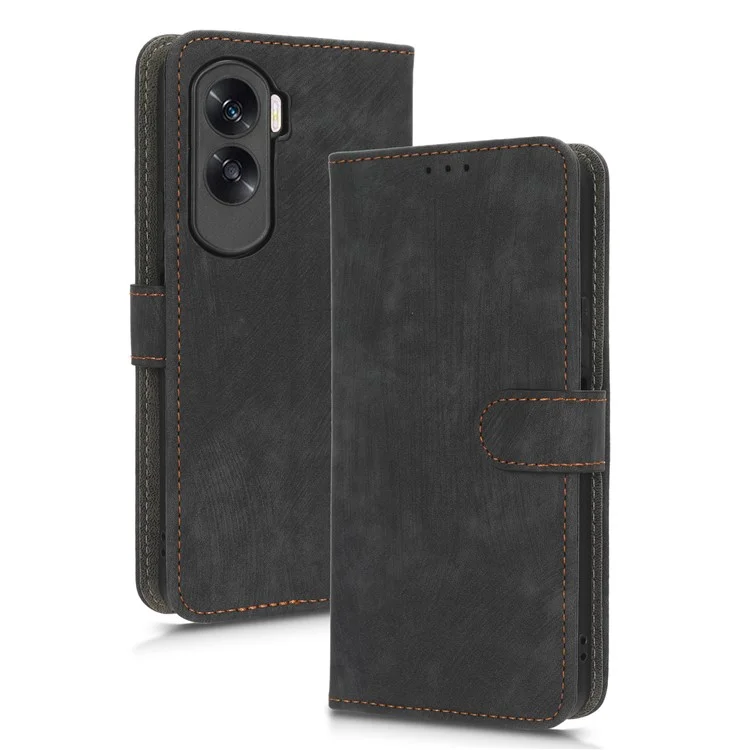For Honor 90 Lite 5G / X50i 5G Funda de Cartera de Piel de PU con Bloqueo RFID con Soporte y Correa - Negro