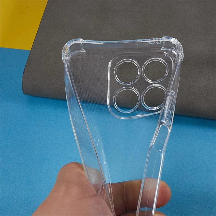 Para Honor X8a 4G Reforzado Esquinas TPU Funda de Teléfono Transparente Cubierta de Teléfono Celular