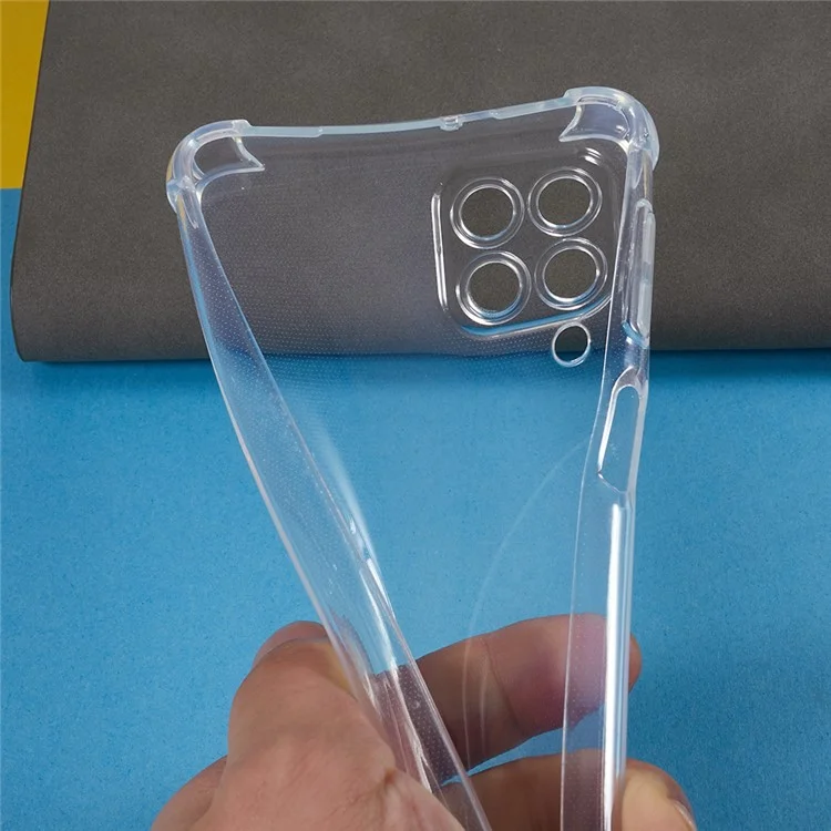 Per Samsung Galaxy M53 5G Custodia Telefonica Trasparente Rinforzo Angolo Anti-caduta Custodia TPU