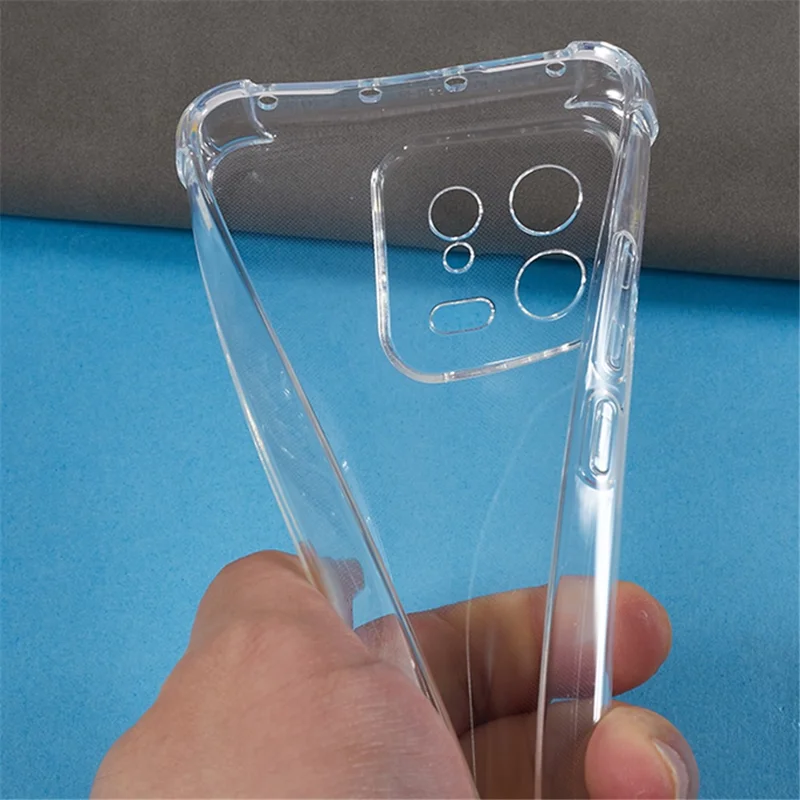 TPU Shell for Xiaomi 13 Reinforced Corners Back Cover Scratch Resistant Transparent Phone Case