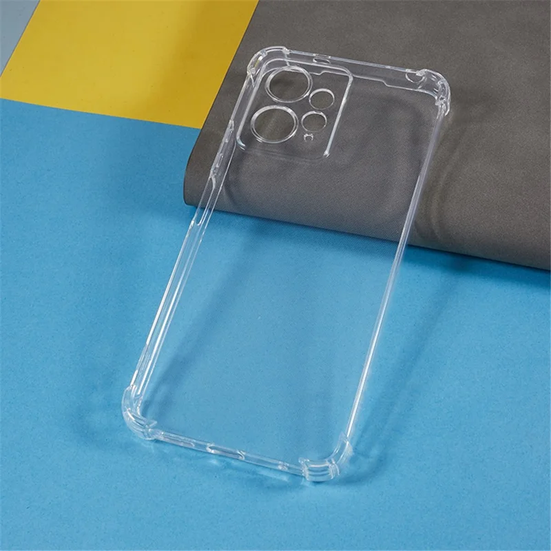 For Xiaomi Redmi Note 12 4G Flexible TPU Phone Case Reinforced Corners Anti-drop Transparent Cover