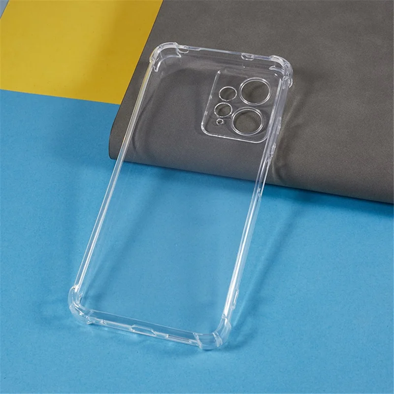 For Xiaomi Redmi Note 12 4G Flexible TPU Phone Case Reinforced Corners Anti-drop Transparent Cover