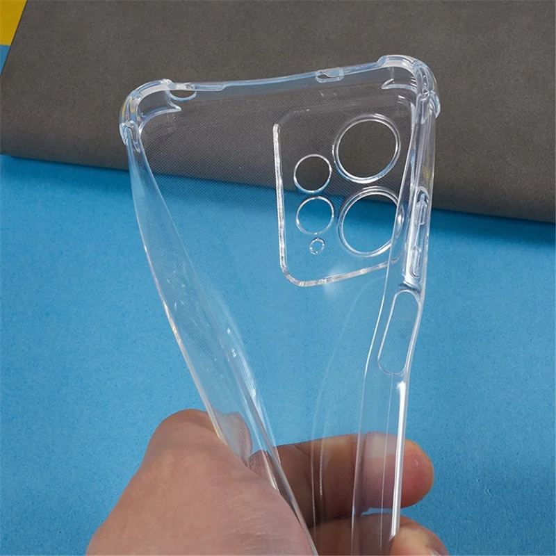 For Xiaomi Redmi Note 12 4G Flexible TPU Phone Case Reinforced Corners Anti-drop Transparent Cover