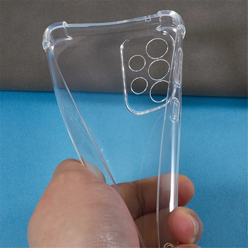 For Samsung Galaxy A33 5G Soft TPU Phone Case Transparent Reinforced Corners Anti-drop Cover
