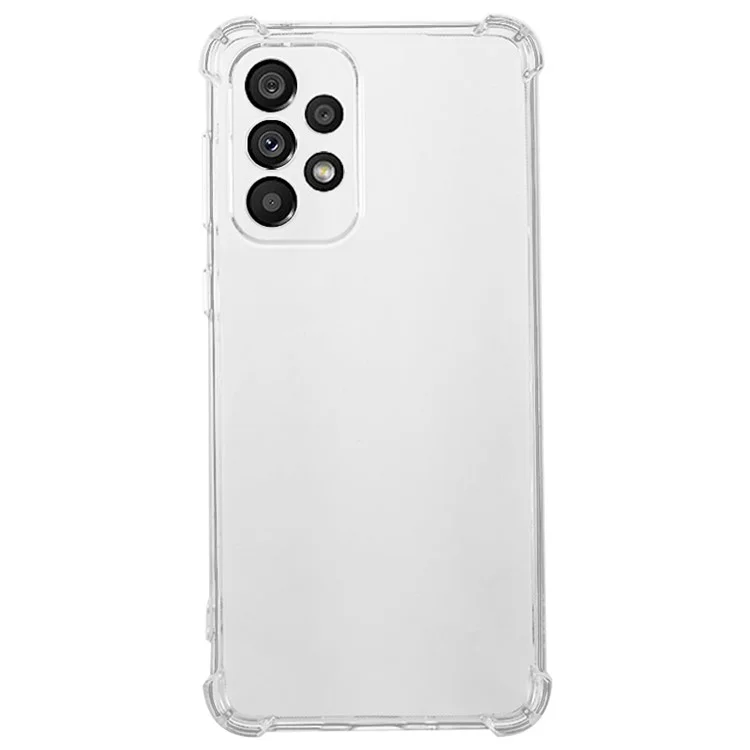 For Samsung Galaxy A73 5G Reinforced Corners Anti-drop Back Cover TPU Transparent Phone Case
