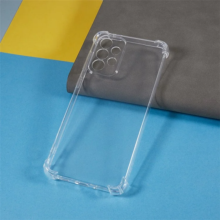 Para Samsung Galaxy A73 5G Cinconas Reforzadas Anti-drop Cubiería Posterior TPU Caja de Teléfono Transparente