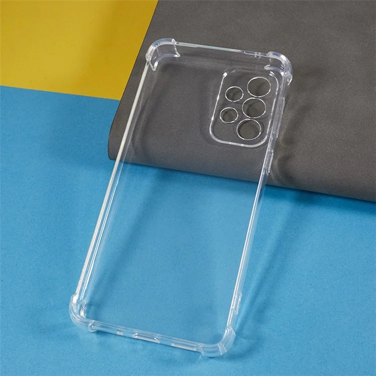 Para Samsung Galaxy A73 5G Cinconas Reforzadas Anti-drop Cubiería Posterior TPU Caja de Teléfono Transparente