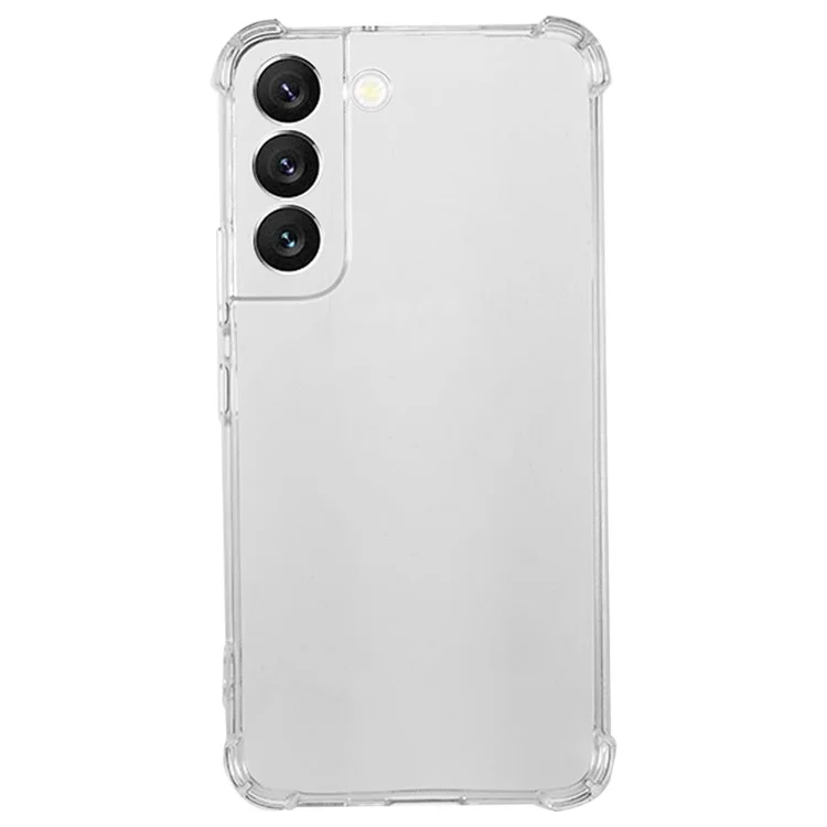 For Samsung Galaxy S22 5G Back Cover Transparent Reinforced Corners Anti-drop TPU Phone Case