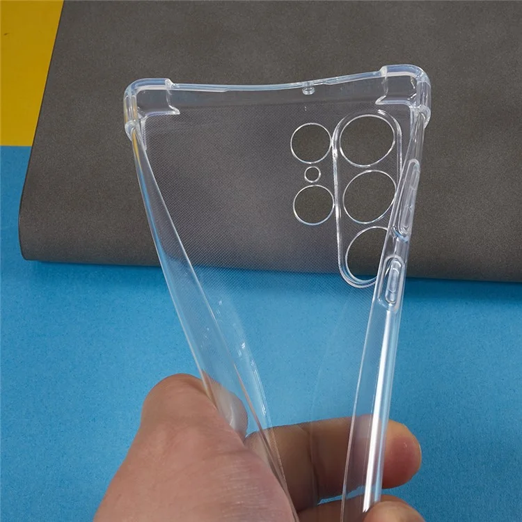 Para Samsung Galaxy S22 Ultra 5G Soft TPU Case Reforçado Canto Anti-queda Capa de Telefone Transparente