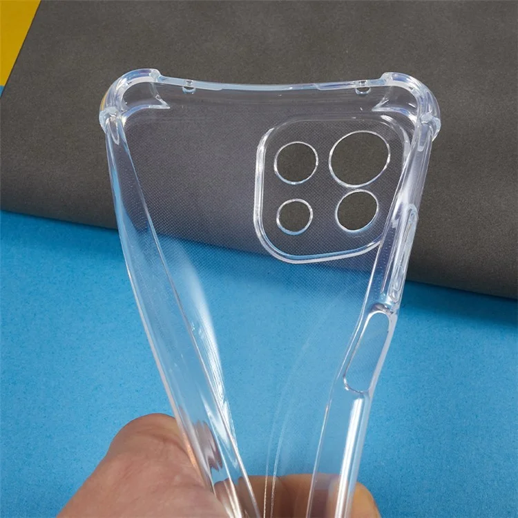 Para Xiaomi 11 Lite 5G NE / Mi 11 Lite 5G / 4G Teléfono Caso TPU Engrosado Cuatro Esquinas Cubierta Transparente con Cordón