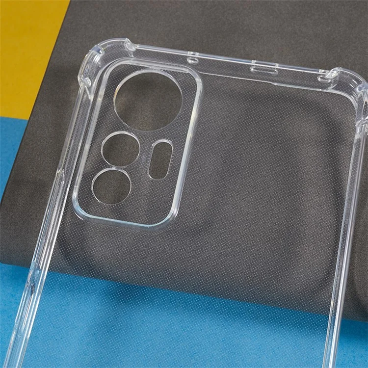 Clear TPU Phone Case for Xiaomi 12 Lite 5G , Four Corner Protection Phone Cover with Lanyard