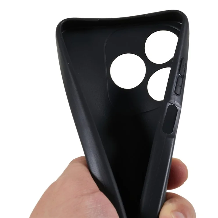 TPU Phone Case for TECNO Spark 10 4G Anti-Scratch Protective Matte Cell Phone Cover - Black