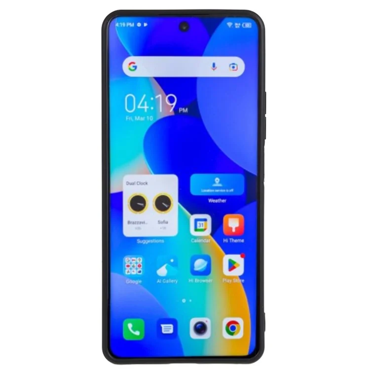 Para TECNO Spark 10 Pro Acabamento Fosco Capa de Telefone Caso Proteção Anti-Risco TPU Capa de Telefone - Preto