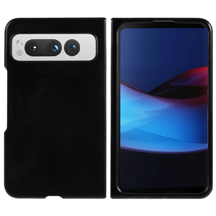 Чехол для телефона PC Phone для Google Pixel Fold, противоцарапинный дизайн в два слоя, складной чехол для телефона - черный