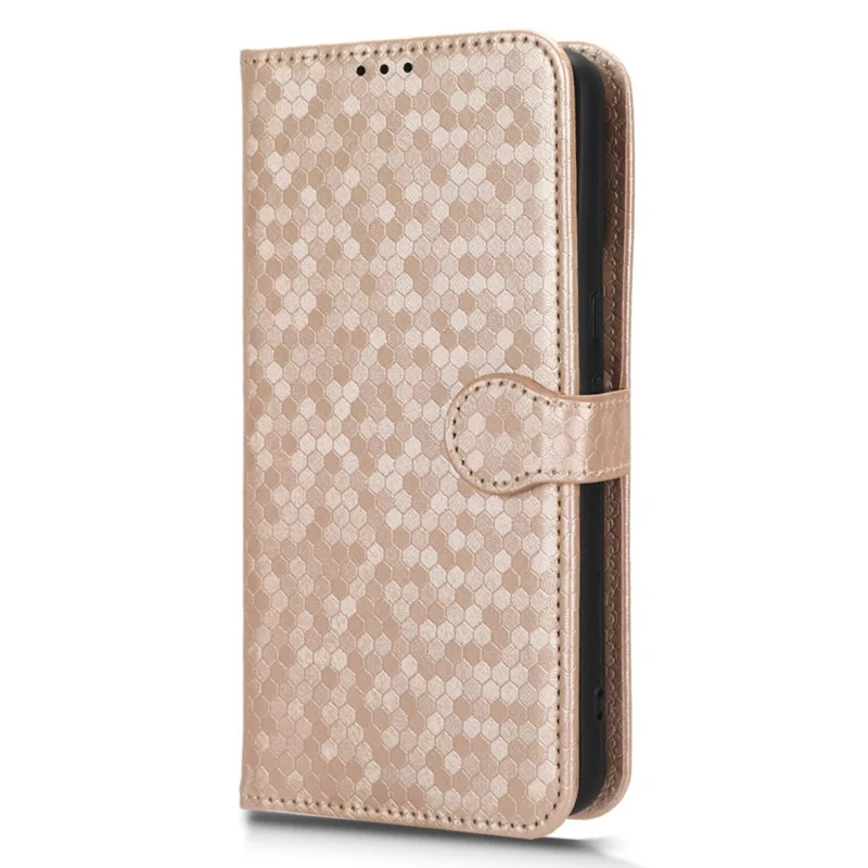 Phone Case for Google Pixel 8 Pro PU Leather Stand Dot Pattern Imprinted Phone Cover Wallet - Rose Gold
