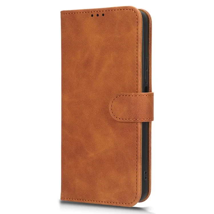 Для Infinix Smart 7 Plus / Smart 7 (Индия) PU Leather Flip Wallet Cover Skin-Touch Phone Case with Stand - Brown