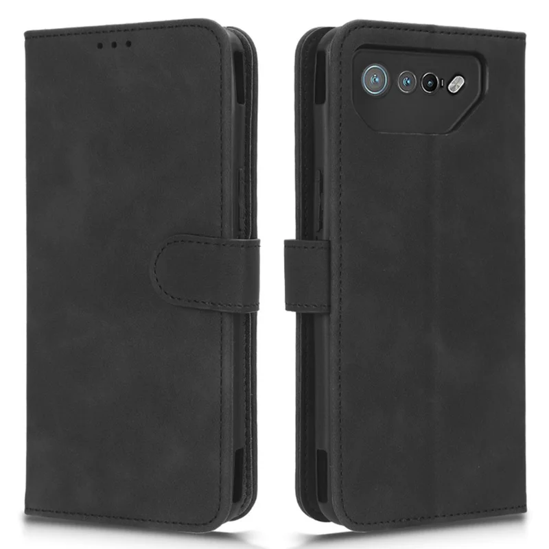 Per Asus ROG Phone 7 5G / ROG Phone 7 Ultimate 5G Skin-touch Wallet Phone Case PU Leather Folding Stand Copertura - Nero