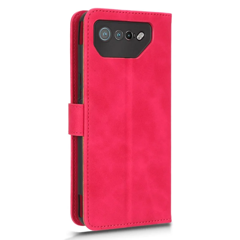 For Asus ROG Phone 7 5G / ROG Phone 7 Ultimate 5G Skin-touch Wallet Phone Case PU Leather Folding Stand  Cover - Rose