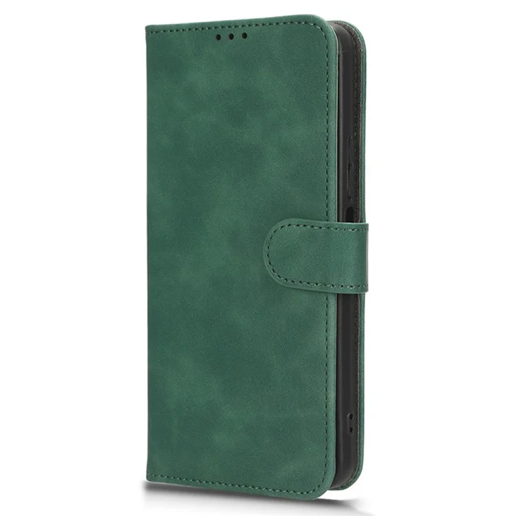 Per vivo Y78+ 5G Skin-touch Custodia in pelle PU con supporto Wallet Full Protection - Verde