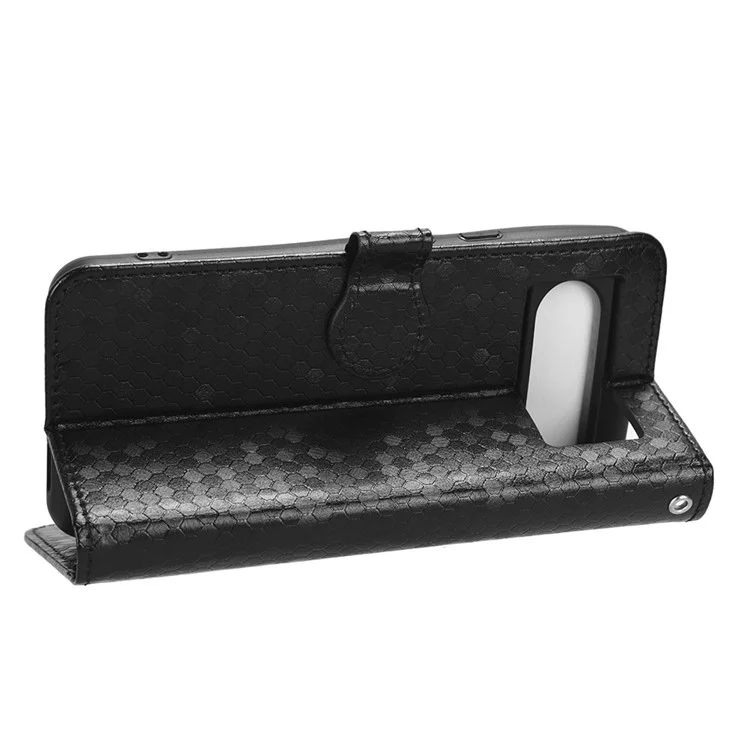 Para Google Pixel 8 Stand Imprinted Dot Pattern Phone Cover Phone Wallet PU Leather Phone Case - Negro