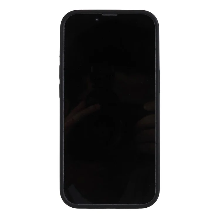 Pour iPhone 13 6.1 pouces Coque de protection en silicone liquide antichoc avec doublure douce - Noir