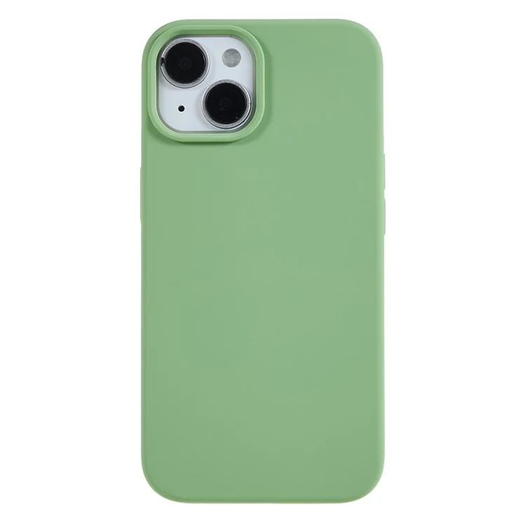 Per iPhone 13 6.1 pollici Custodia protettiva con silicone liquido antiurto - Verde matcha