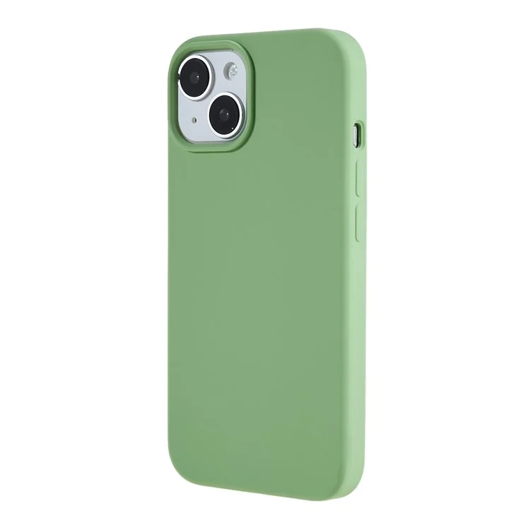 Per iPhone 13 6.1 pollici Custodia protettiva con silicone liquido antiurto - Verde matcha