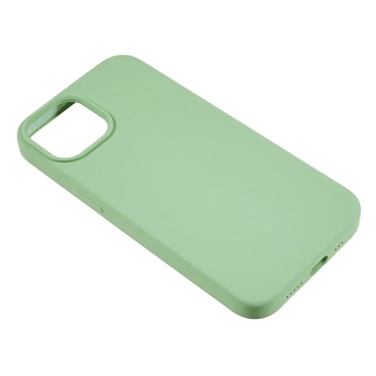 Per iPhone 13 6.1 pollici Custodia protettiva con silicone liquido antiurto - Verde matcha