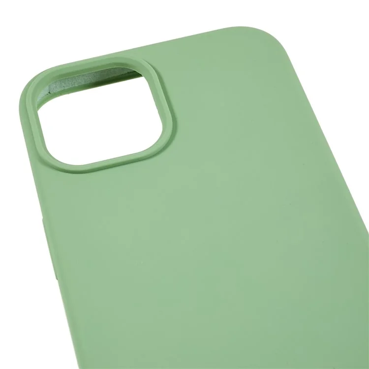 Per iPhone 13 6.1 pollici Custodia protettiva con silicone liquido antiurto - Verde matcha