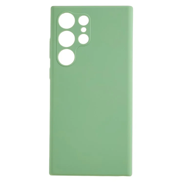 Für Samsung Galaxy S23 Ultra Slim Handyhülle Anti-Drop Flüssigsilikon Handyhülle mit Weichfutter - Matcha Grün