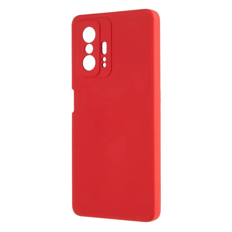 Per Xiaomi 11T Pro 5G / 11T 5G Rubberized Fiber Lining Phone Cover Flexible TPU Phone Case - Rosso