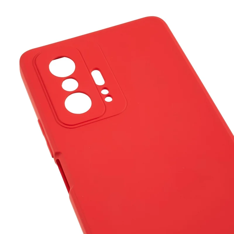 Per Xiaomi 11T Pro 5G / 11T 5G Rubberized Fiber Lining Phone Cover Flexible TPU Phone Case - Rosso