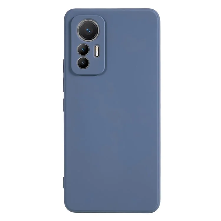 For Xiaomi 12 Lite 5G Rubberized TPU Phone Shockproof Case Fiber Lining Protective Cover - Lavender Grey
