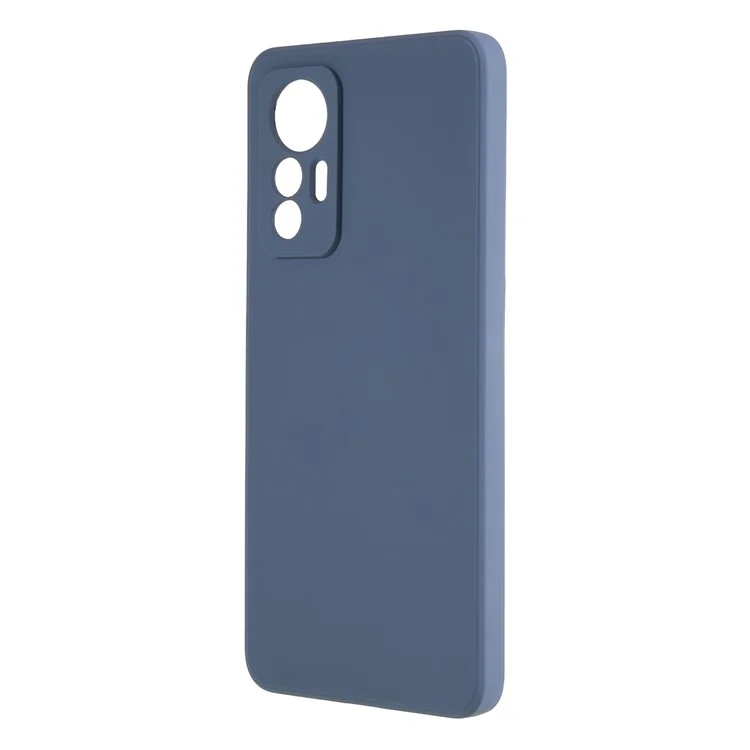 For Xiaomi 12 Lite 5G Rubberized TPU Phone Shockproof Case Fiber Lining Protective Cover - Lavender Grey