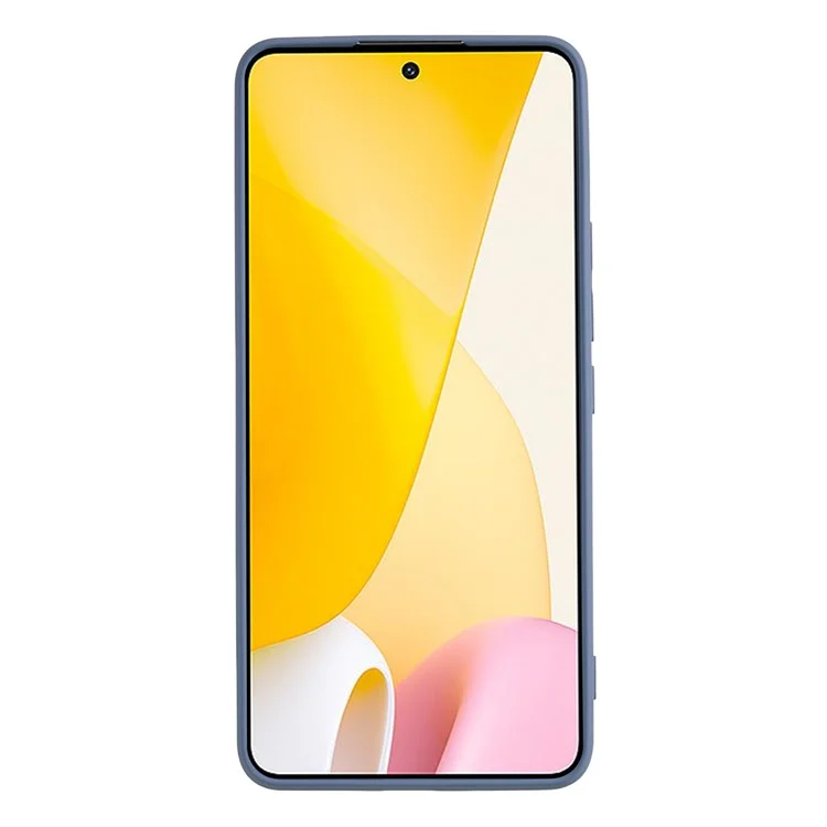 For Xiaomi 12 Lite 5G Rubberized TPU Phone Shockproof Case Fiber Lining Protective Cover - Lavender Grey