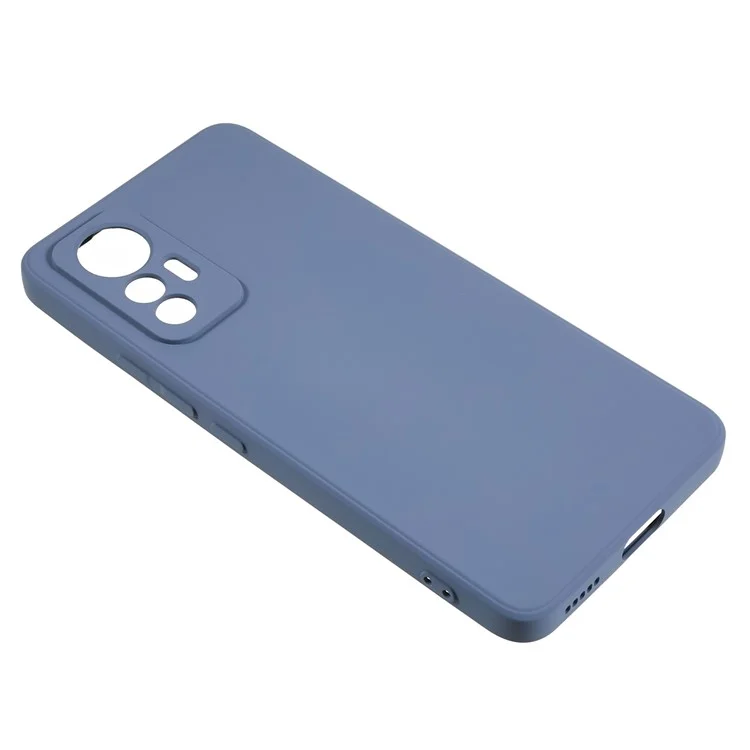 For Xiaomi 12 Lite 5G Rubberized TPU Phone Shockproof Case Fiber Lining Protective Cover - Lavender Grey