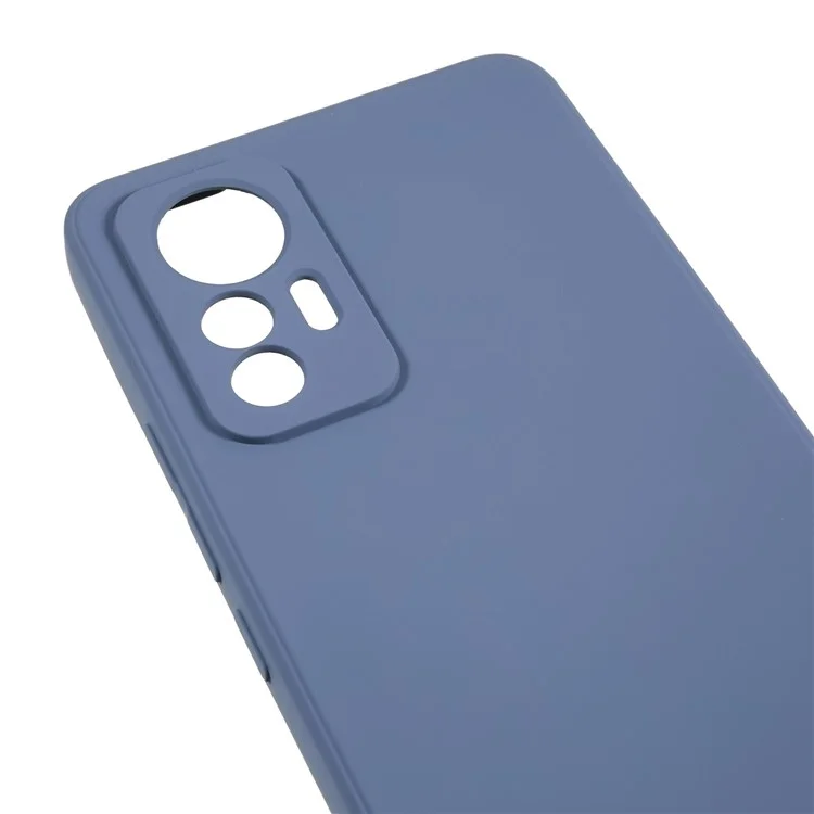 For Xiaomi 12 Lite 5G Rubberized TPU Phone Shockproof Case Fiber Lining Protective Cover - Lavender Grey