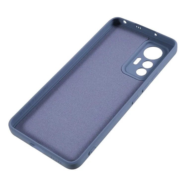 For Xiaomi 12 Lite 5G Rubberized TPU Phone Shockproof Case Fiber Lining Protective Cover - Lavender Grey