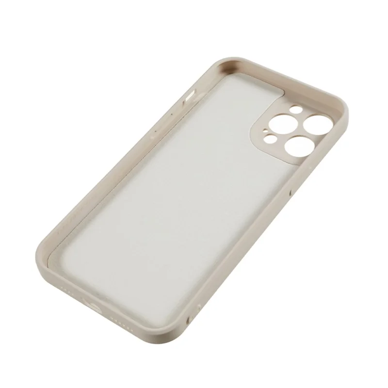 For iPhone 12 Pro Max 6.7 inch Soft TPU Drop-Proof Rubberized Cover Fiber Lining Cushion Phone Case - White
