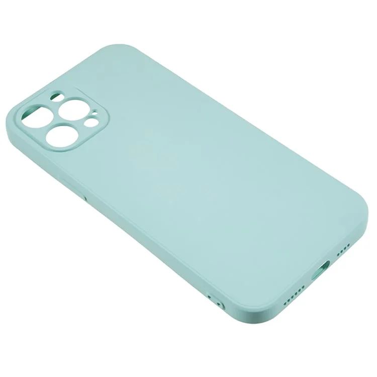 Para iPhone 12 Pro Phone TPU Case Fiber Lining Rubberized Cell Phone Cover - Baby Blue